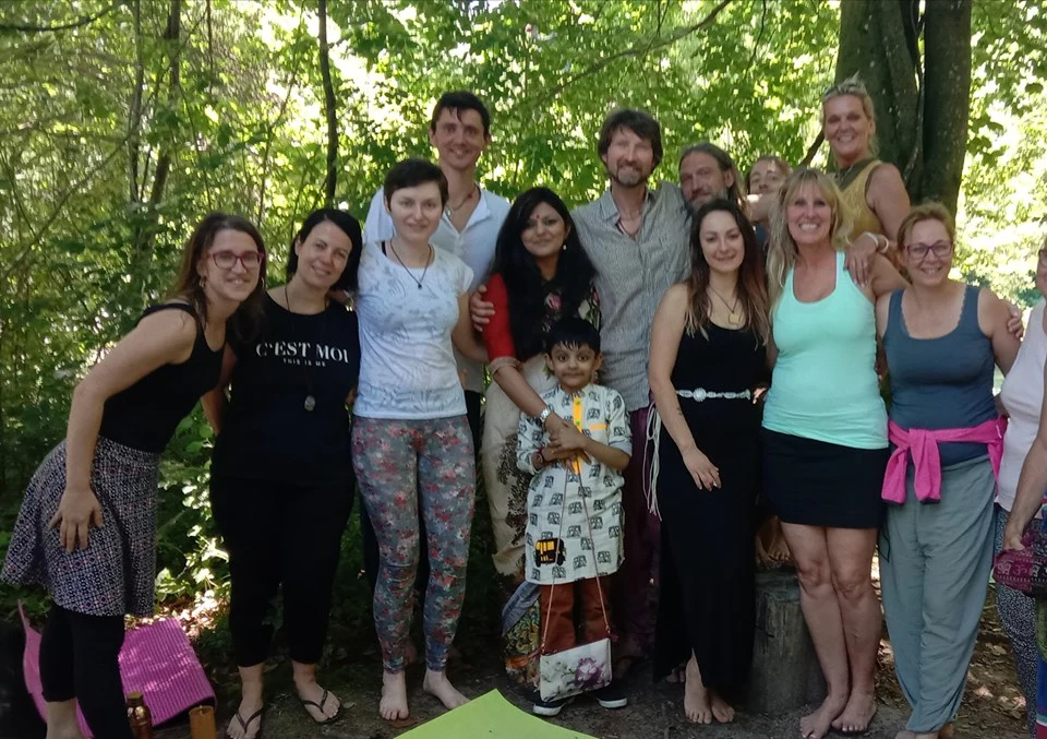 Ektaa with participants at an international gathering